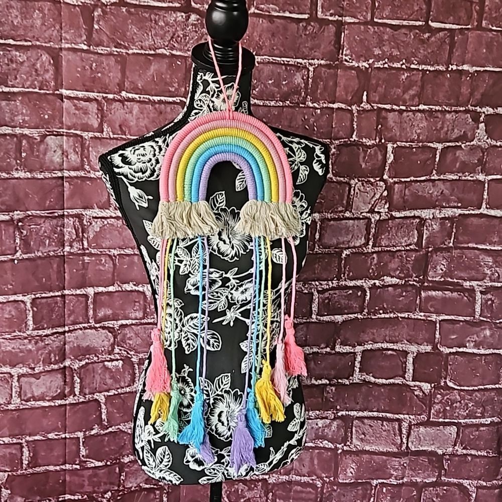 Rainbow Girls Hair Accessory Wall Hanging Decor New in Pkg